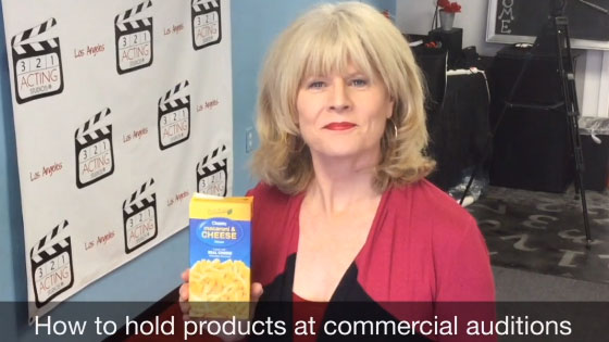How to hold products at commercial auditions