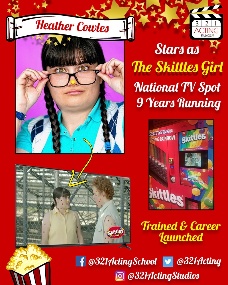 Heather Cowles Stars as The Skittles Girl - National TV Spot 9 Years Running