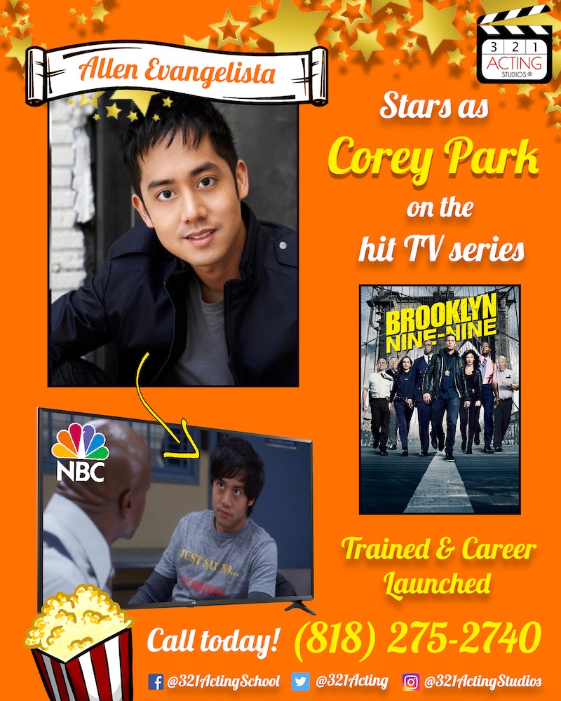Allen Evangelista Stars as Corey Park on the hit TV series Brooklyn Nine Nine