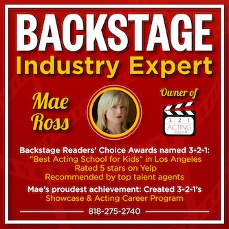 Mae Ross is a Backstage Industry Expert and the Owner of 3-2-1 Acting Showcase